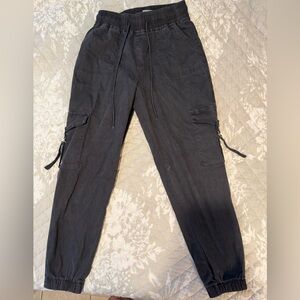 Black Cargo Jogger Pants
